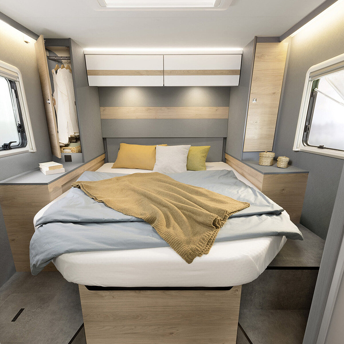 Dethleffs Sondermodell Just Camp Active 2025 Inneneinrichtung Sitzgruppe Fahrerhaus